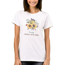 Madre rustica de girasol de novia o camiseta gorda