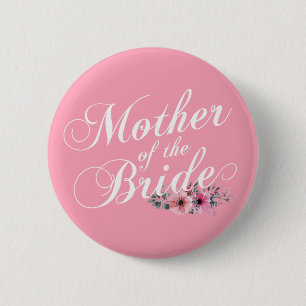 Madre simple del Boda de la novia   Botón Pin