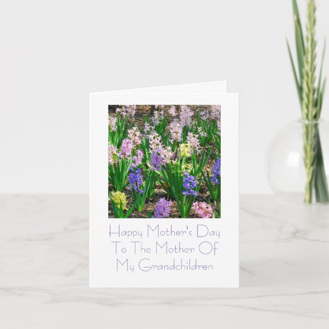 "Madre tarjeta del día de madre de mis nietos" (Anverso)