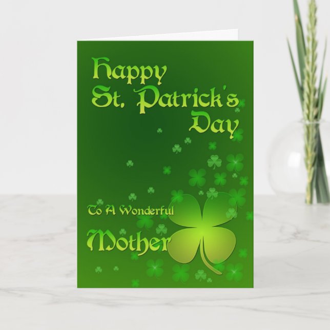 Madre, tarjeta del día de St Patrick feliz (Anverso)
