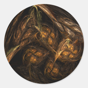 Madre Tierra Resumen Pegatina de Ronda de Arte