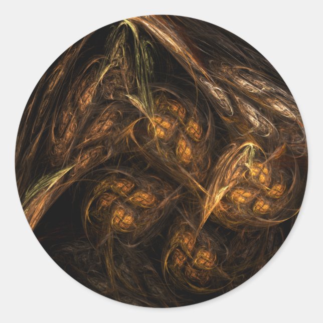 Madre Tierra Resumen Pegatina de Ronda de Arte (Anverso)