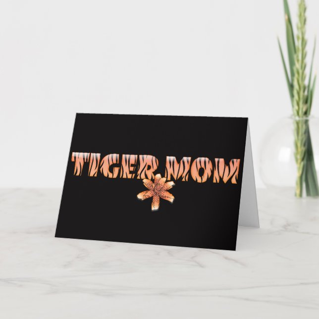 Madre tigre con tarjeta de Día de la Madre Tiger L (Anverso)