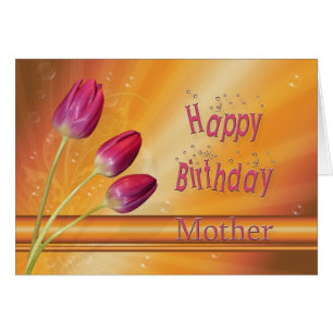 Madre, tulipanes de cumpleaños llenos de sol
