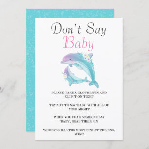 Madre y bebé delfines no dicen tarjetas para bebés