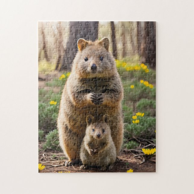Madre Y Bebé Quokka, Rompecabezas De Jigsaw (Vertical)