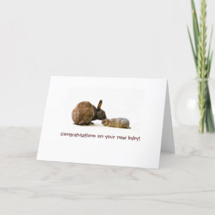 Madre y bebé - tarjeta del conejito del recién