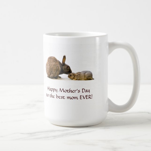Madre y bebé - tazas del conejito (Derecha)
