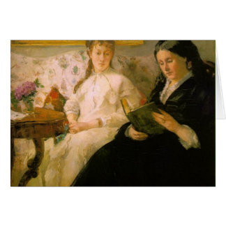Madre y hermana del artista leyendo