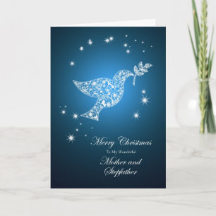 Madre y padrastro, paloma del navidad de la paz