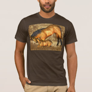 Madre y potro, impresión T de la camiseta del