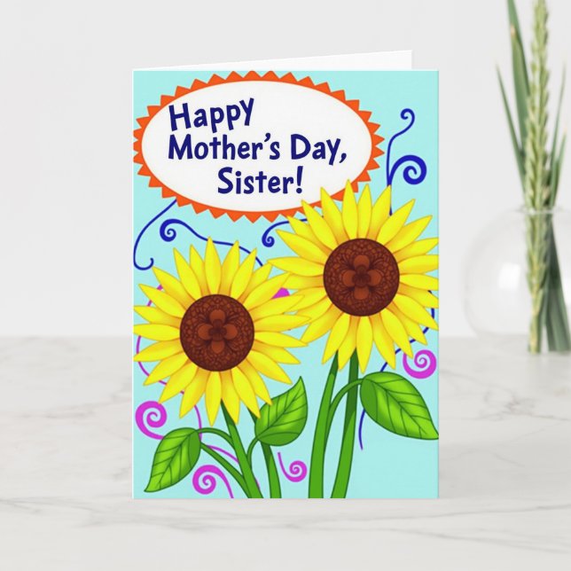 Madres con Flores Alegres Tarjeta (Anverso)