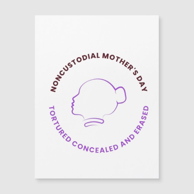 Madres no custodiales con logo magnético (Anverso)