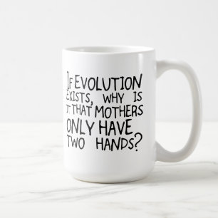 Madres y taza de café de la evolución
