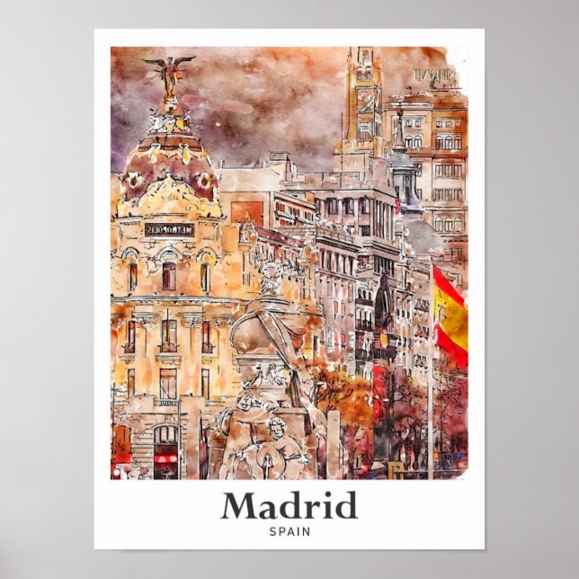 Madrid España Arte Viaje Mano acuática (Frente)