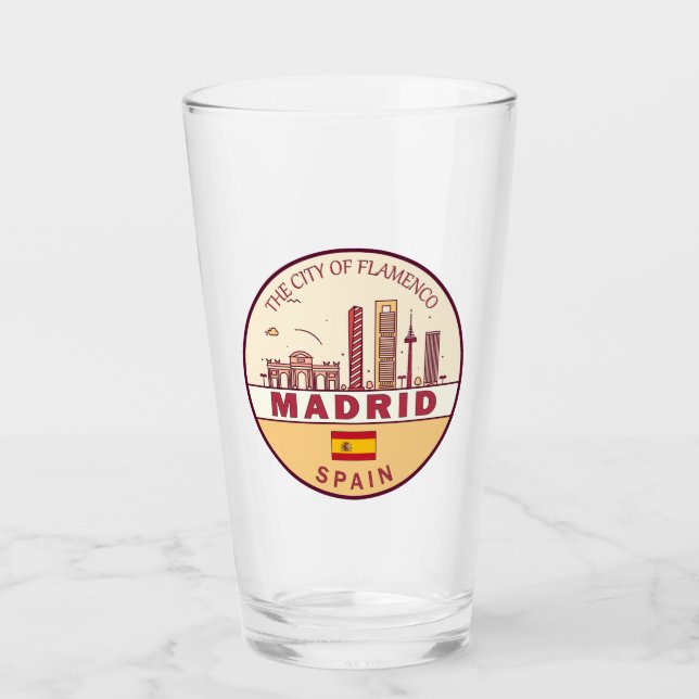 Madrid España City Skyline Emblem (Anverso)