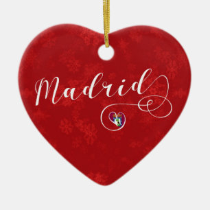 Madrid Heart, Ornamento de Árbol de Navidad, Españ