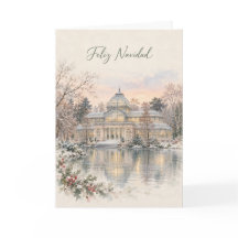 Madrid Palacio de Cristal Acuarela Navidad