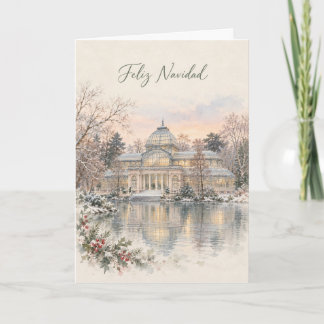 Madrid Palacio de Cristal Acuarela Navidad