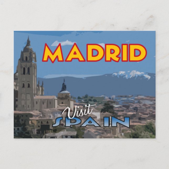 Madrid, visita... España, postal (Anverso)