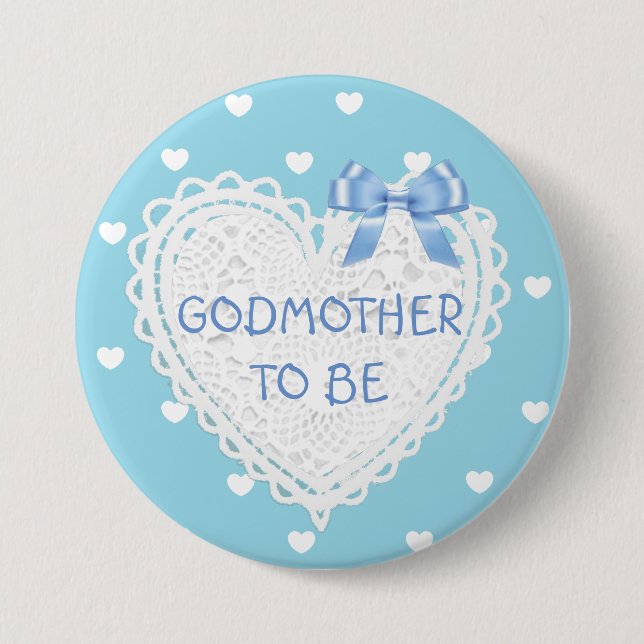 Madrina a ser botón azul de Baby Shower de los (Anverso)