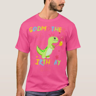 Madrina Del Chica De Cumpleaños Camiseta Dinosauri
