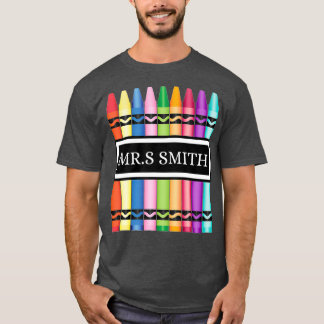 Maestra De Crayon De Vuelta A La Camisa Escolar_1