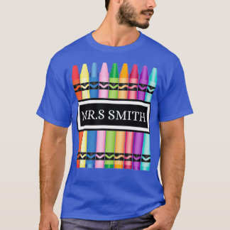 Maestra De Crayon De Vuelta A La Camisa Escolar_2