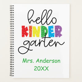 Maestra de jardín de infancia Cuaderno de Hola jar