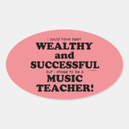 Maestra de música rica y exitosa Pegatina de ovari