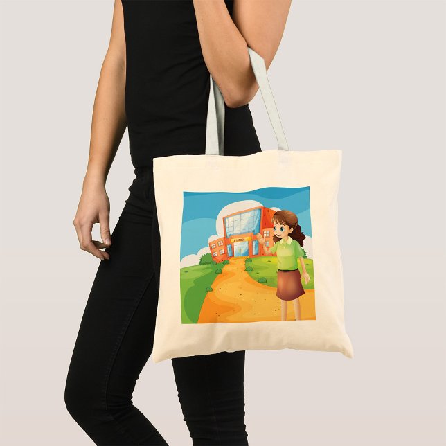 Maestra En La Bolsa De La Escuela (Subido por el creador)
