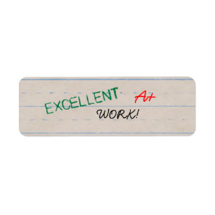 Maestra Excelente Pegatina de Trabajo