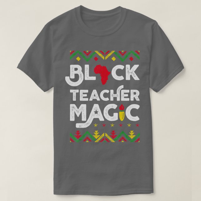 Maestra negra de la historia negra de la camiseta  (Diseño del anverso)