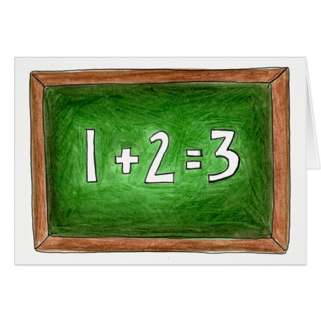 Maestra Slate Chalkboard School aula (Anverso (Horizontal))
