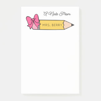 Maestra Una Nota De Lápiz Post It Notes