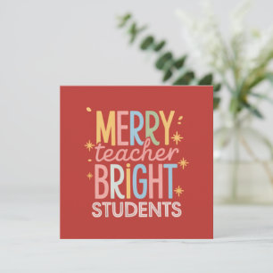 Maestro Alegre Alumnos Brillantes Navidad Divertid