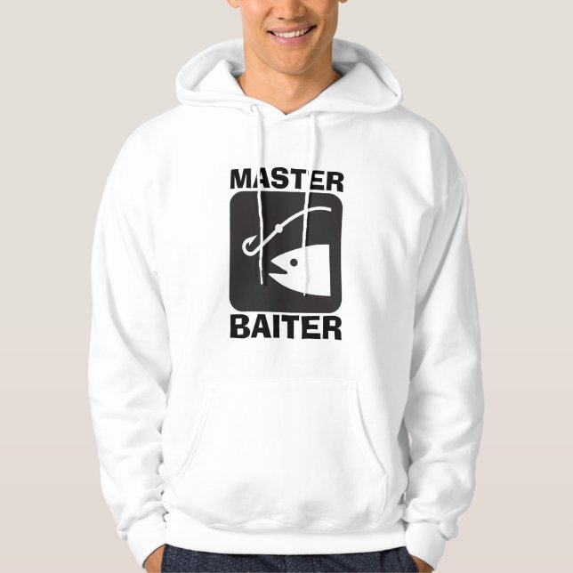 MAESTRO BAITER, Camisetas de pesca divertidas HOOD (Anverso)