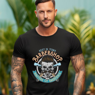 Maestro de Barbershop en la camiseta de Barbering