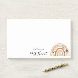 Maestro de corazón de amor arcoiris Notas Post-it