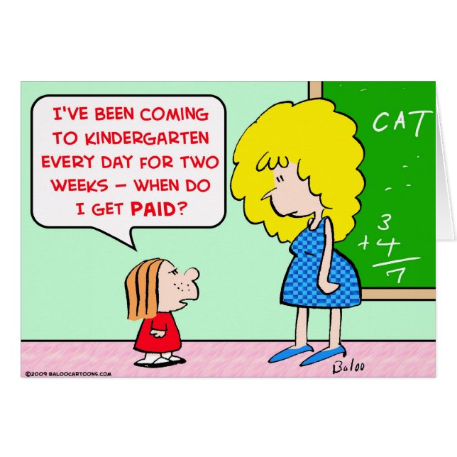 maestro de jardín de infancia pagado (Anverso (Horizontal))