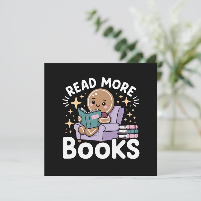 Maestro de Navidad Lee Más Libros Divertido  (Anverso de pie)