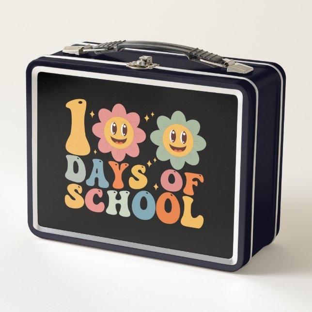 Maestro Niños Retro Groovy 100 Días de Escuela  (Anverso)