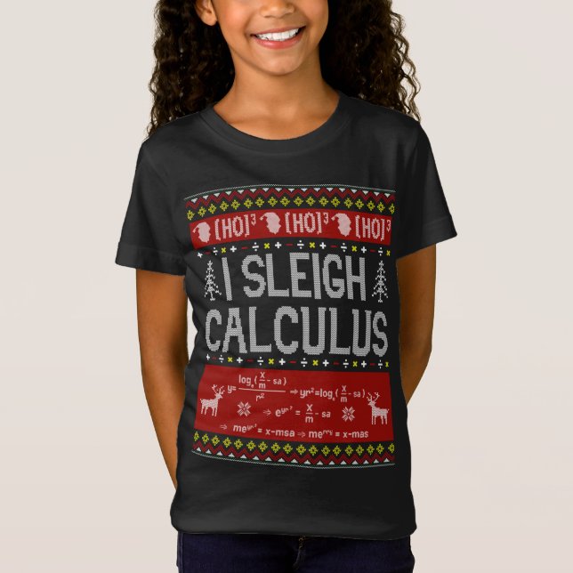 Maestros de matemáticas I Sleigh Calculus Suéter F (Anverso)