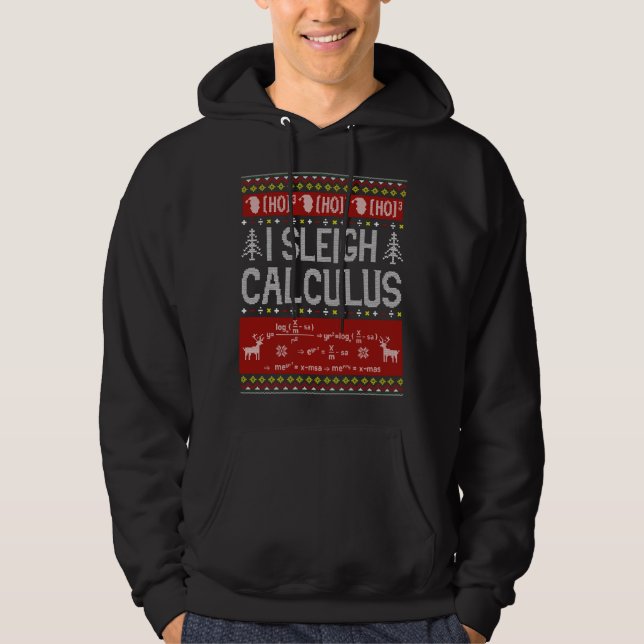Maestros de matemáticas I Sleigh Calculus Suéter F (Anverso)