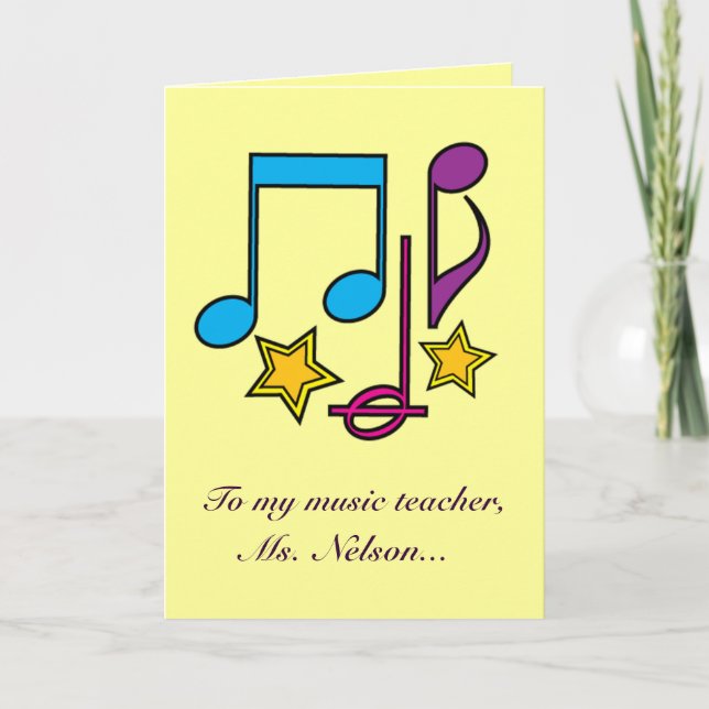 Maestros de música gracias notas y estrellas (Anverso)