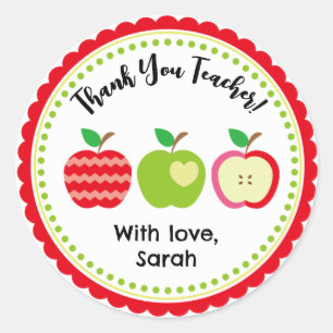 Maestros Pegatinas personalizados - Tres manzanas