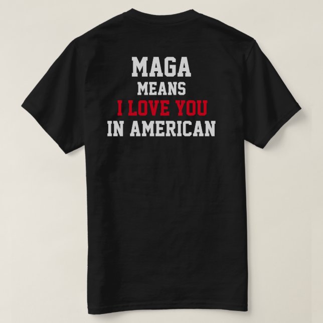 MAGA de la camiseta de Trump "Drain the Swamp" (Reverso del diseño)