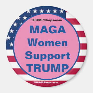 MAGA Mujeres Apoyo TRUMP Imán Patriótico Rosa