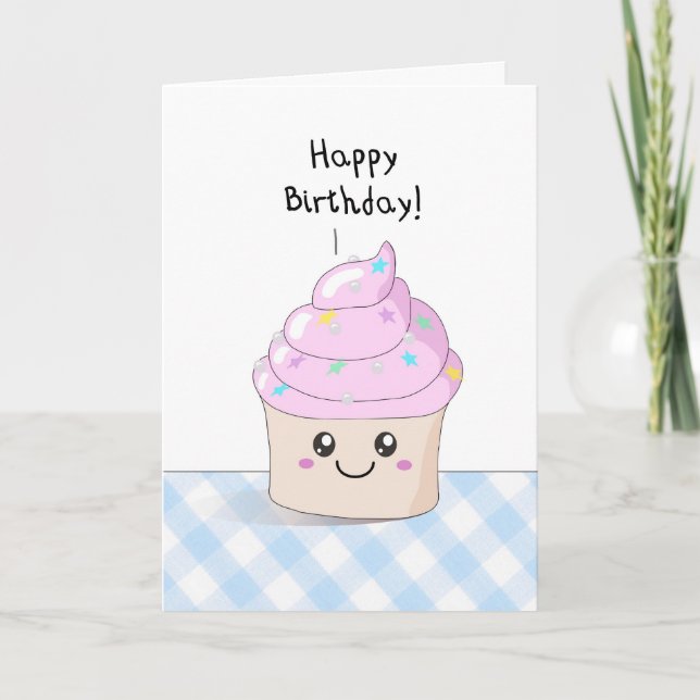 Magdalena dulce - tarjeta del feliz cumpleaños (Anverso)