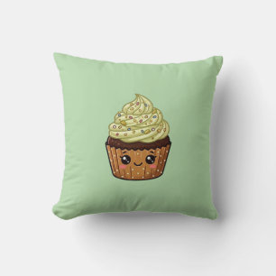Magdalena Kawaii Cojín Almohada Glaseado Pistacho